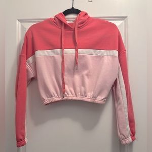 Pink cropped hoodie - size XS